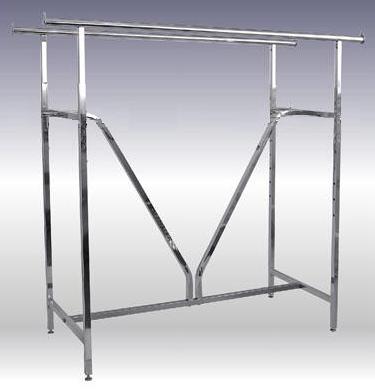 V-Brace Double Bar Garment Rack